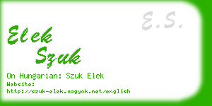 elek szuk business card